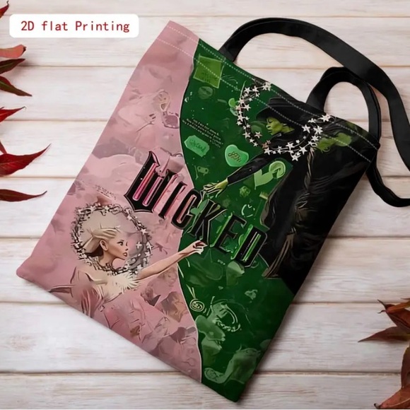 Wicked Green and Pink Tote Bag - Picture 7 of 7